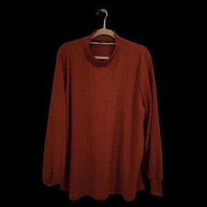 BLOOMCHIC Orange Mock Turtleneck - Size US18-20